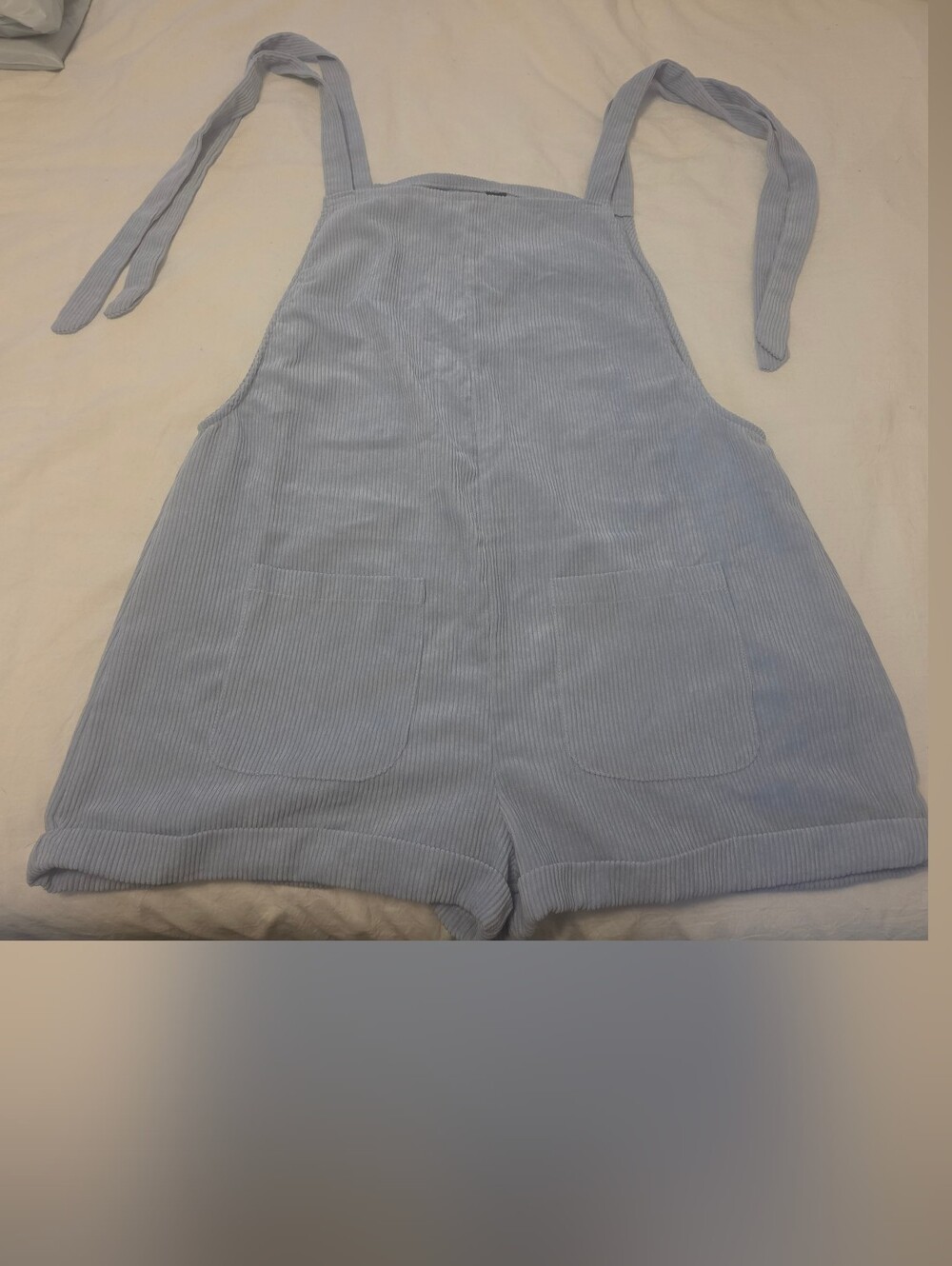 Ribbed Cordoroy Overall Shorts